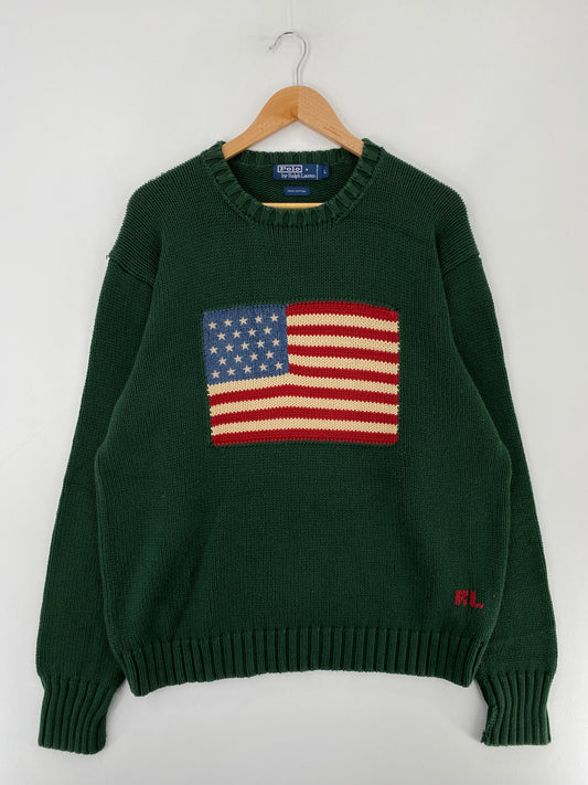 90’s POLO RALPH LAUREN Size L Knit Sweater / E5210K