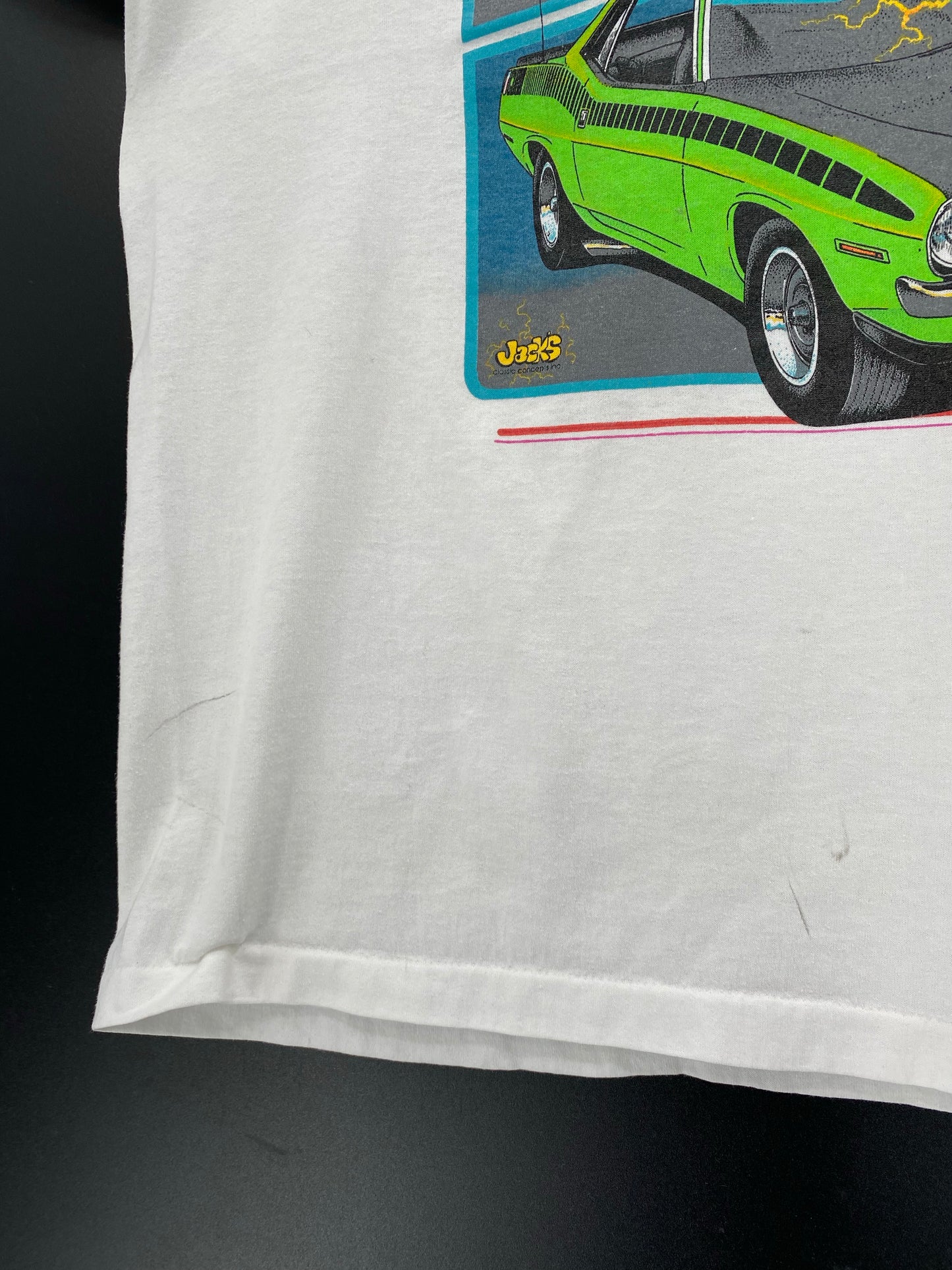 90’s DODGE THUNDER LIGHTNING Made in USA Size XL Racing T-Shirt / K4780