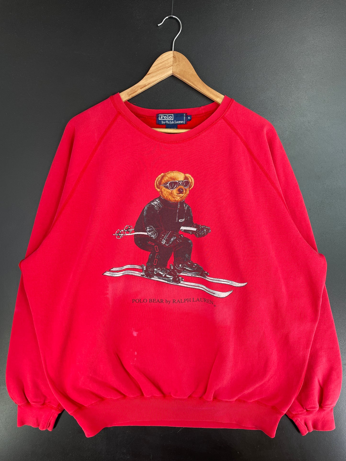 90's POLO BEAR RALPH LAUREN Size XL Vintage Sweat-shirt / E200