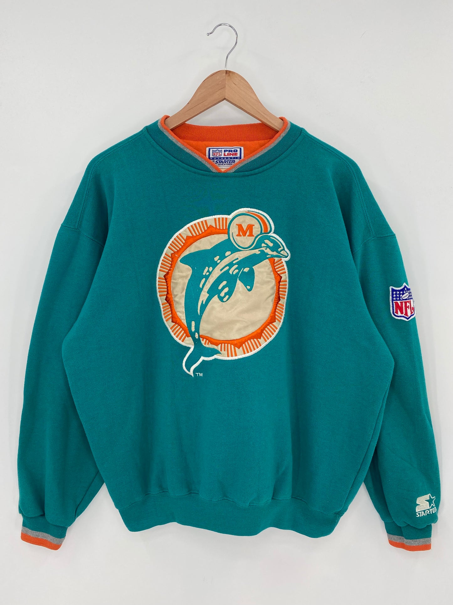 90’s STARTER x MIAMI DOLPHINS Size L NFL Sweat-Shirt/ K7685