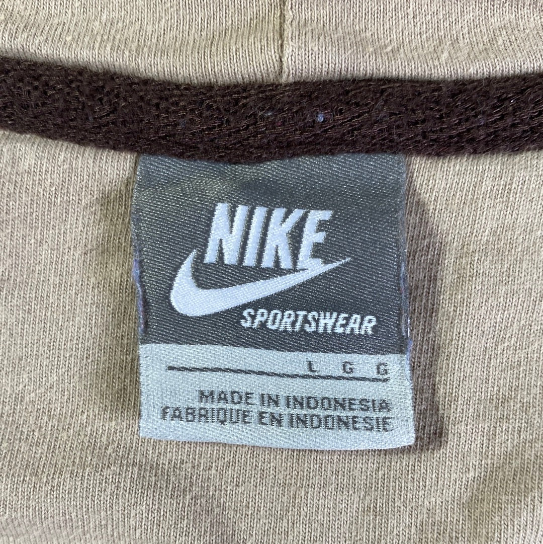 00’ NIKE MINI SWOOSH Size L Vintage Zip Up Hoodie Sweat-Shirt / A7770