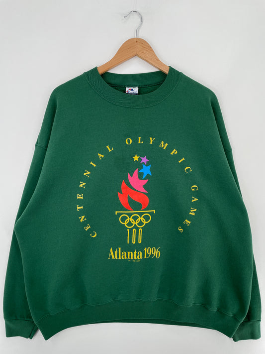 1992 CHAMPION x ATLANTA OLYMPIC Made in USA Size XXL Vintage Sweat-Shirt / E4838S