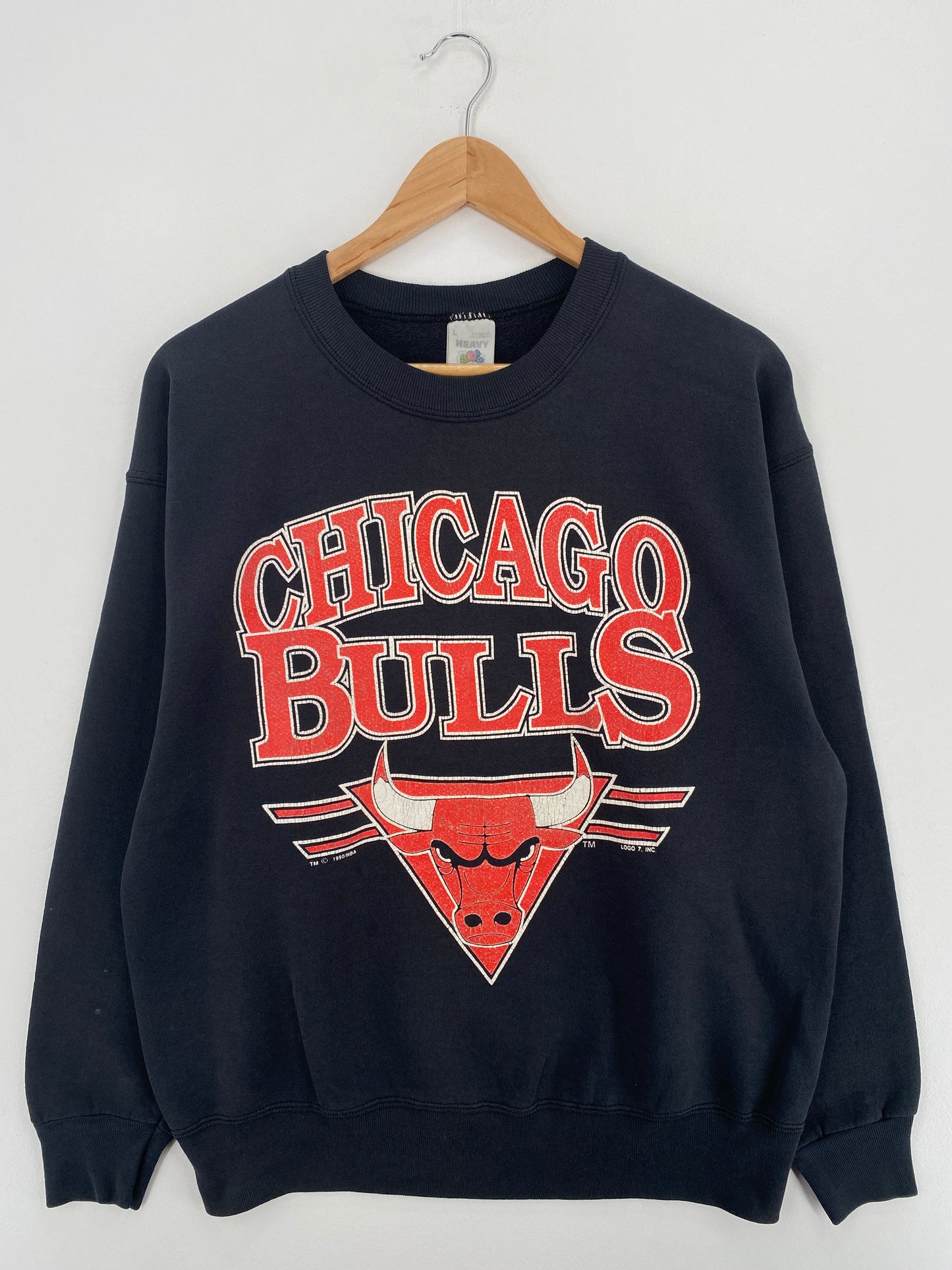 1990 CHICAGO BULLS Made in USA Size L Vintage NBA Sweat-Shirt / A5340