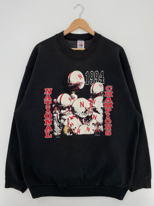 1994 NEBRASKA HUSKERS Made in USA Size XXL Vintage College Sweat-Shirt / A4416