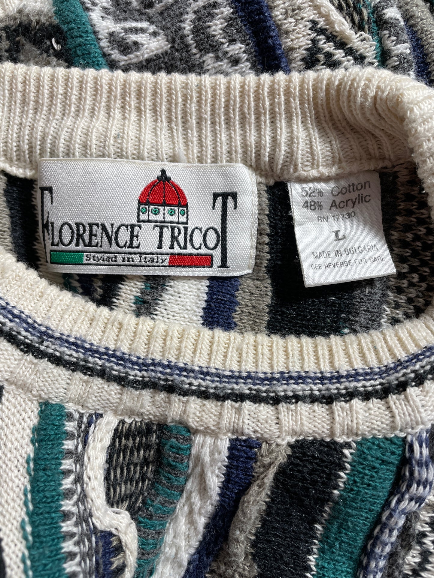 Vintage 3D COOGI- Style Size L Knit Sweater / K1744