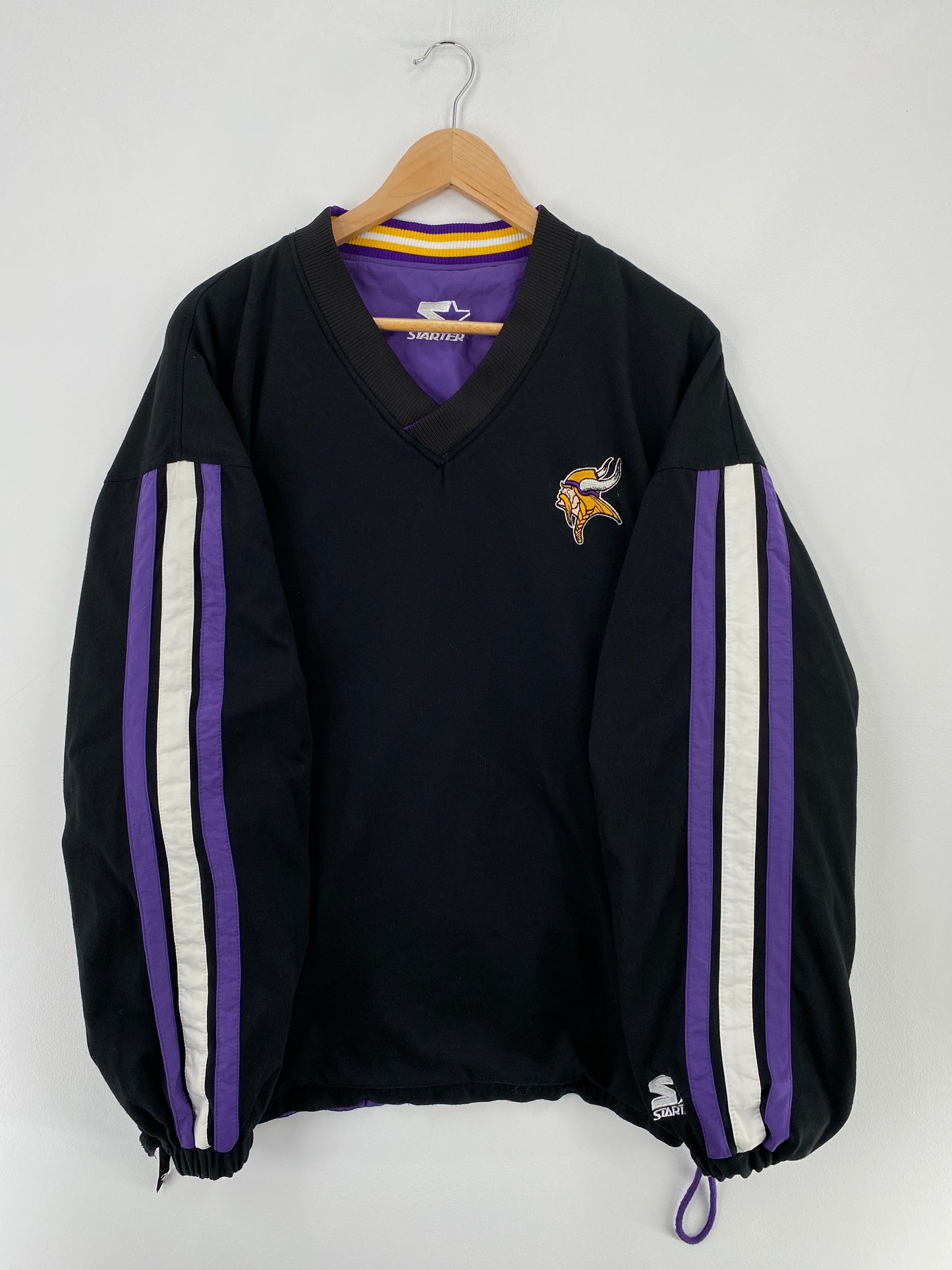 90’s STATER x REVERSIBLE MINNESOTA VIKINGS Size XL Vintage NFL Nylon Jacket / E3744N