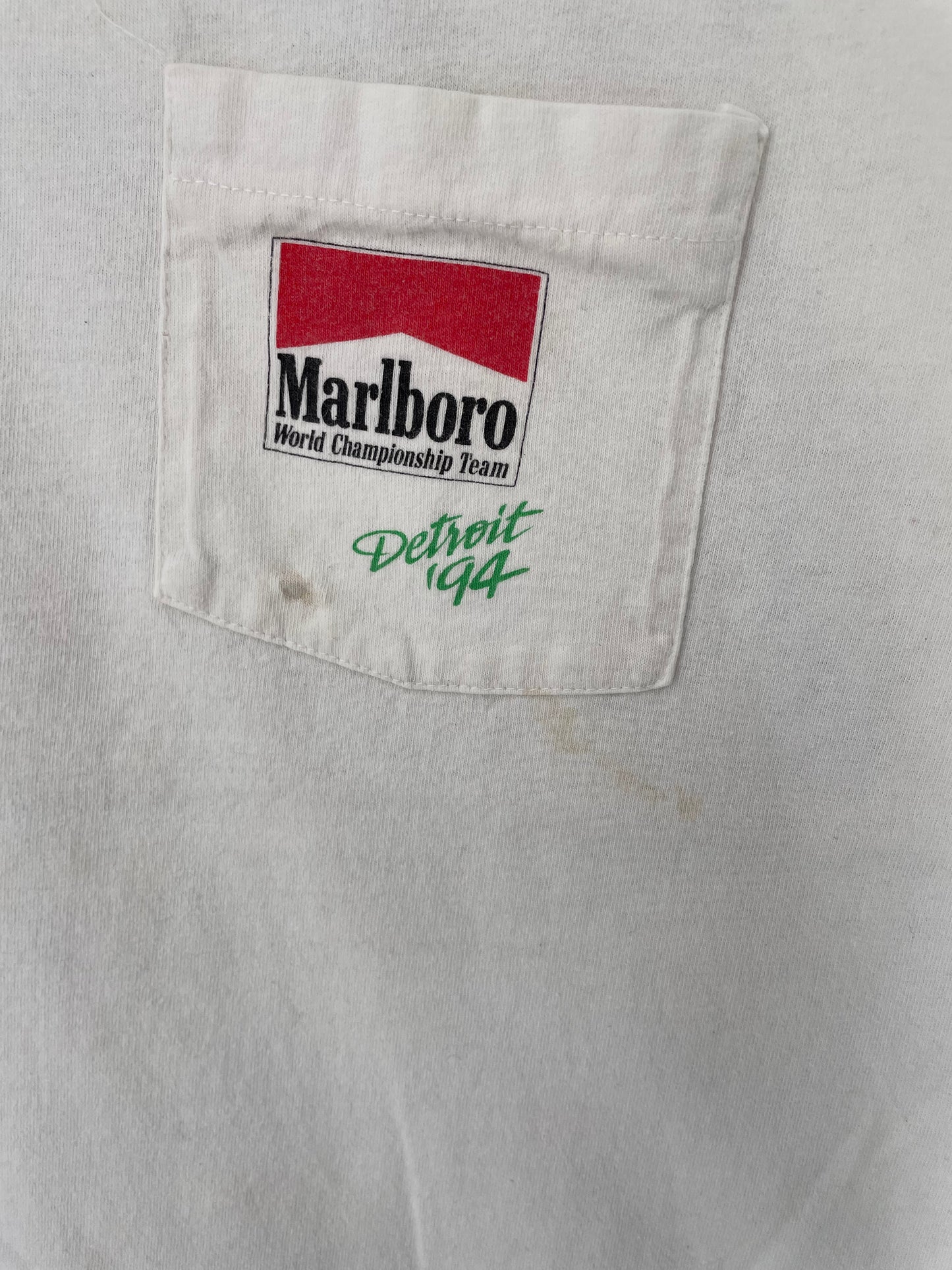 1994 MARLBORO DETROIT Made in USA Size XL Vintage Racing T-Shirts / K9977