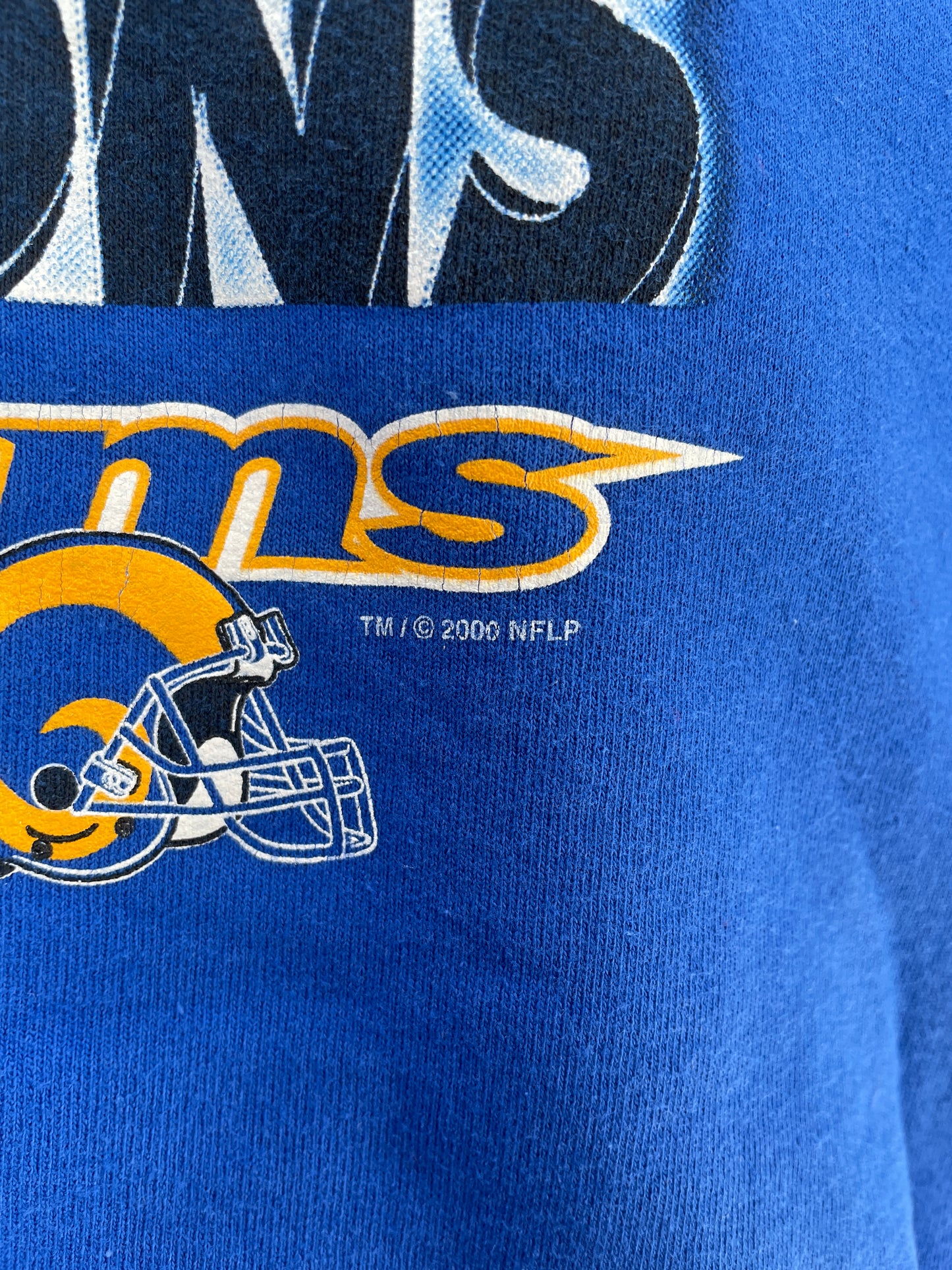2000 SUPER BOWL ST. LOUIS RAMS Size XL Vintage NFL Sweat-Shirt / E2596S