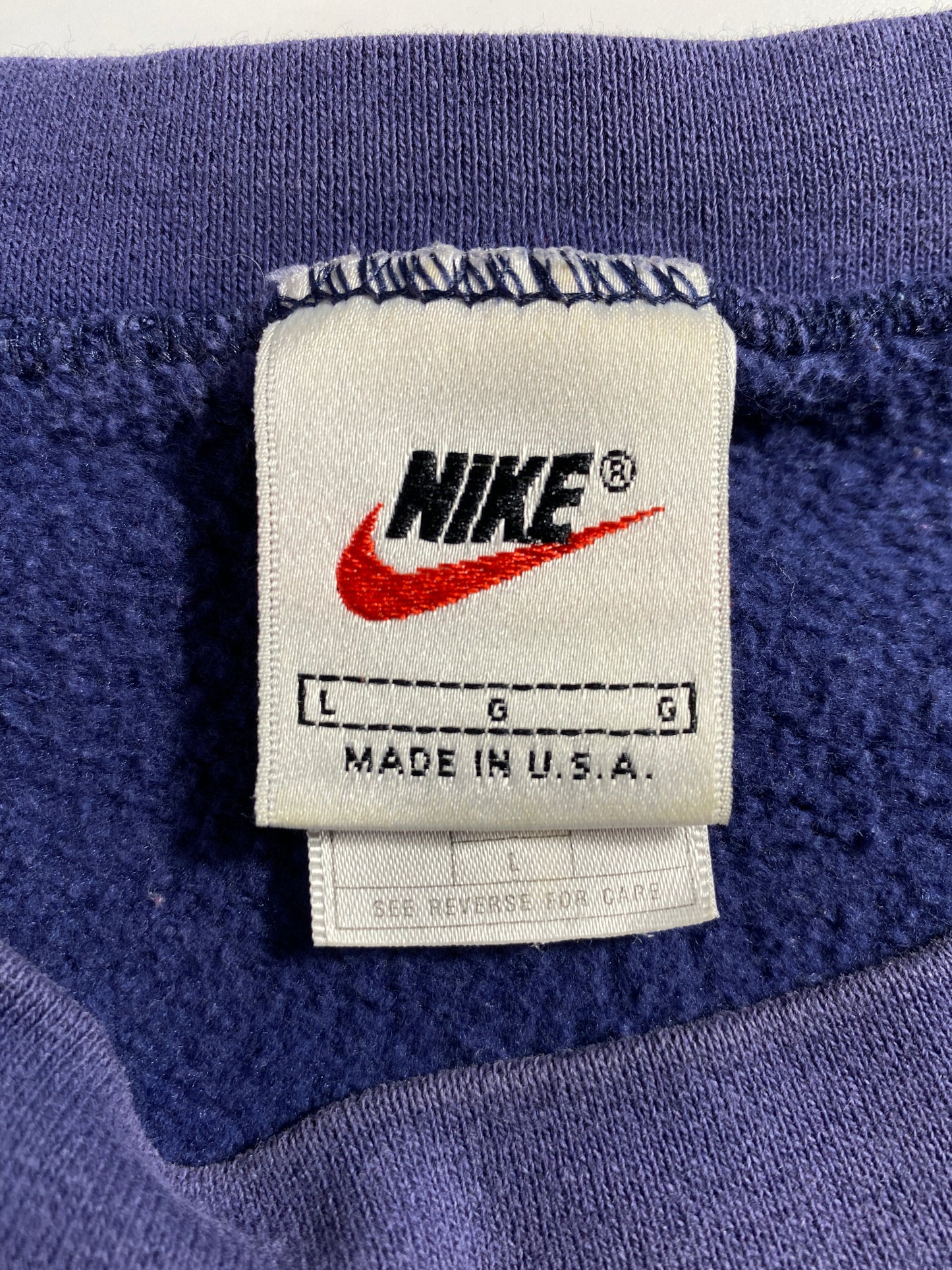 .90's NIKE MINI SWOOSH Made in USA Size L Vintage Sweat-Shirt / E3775S