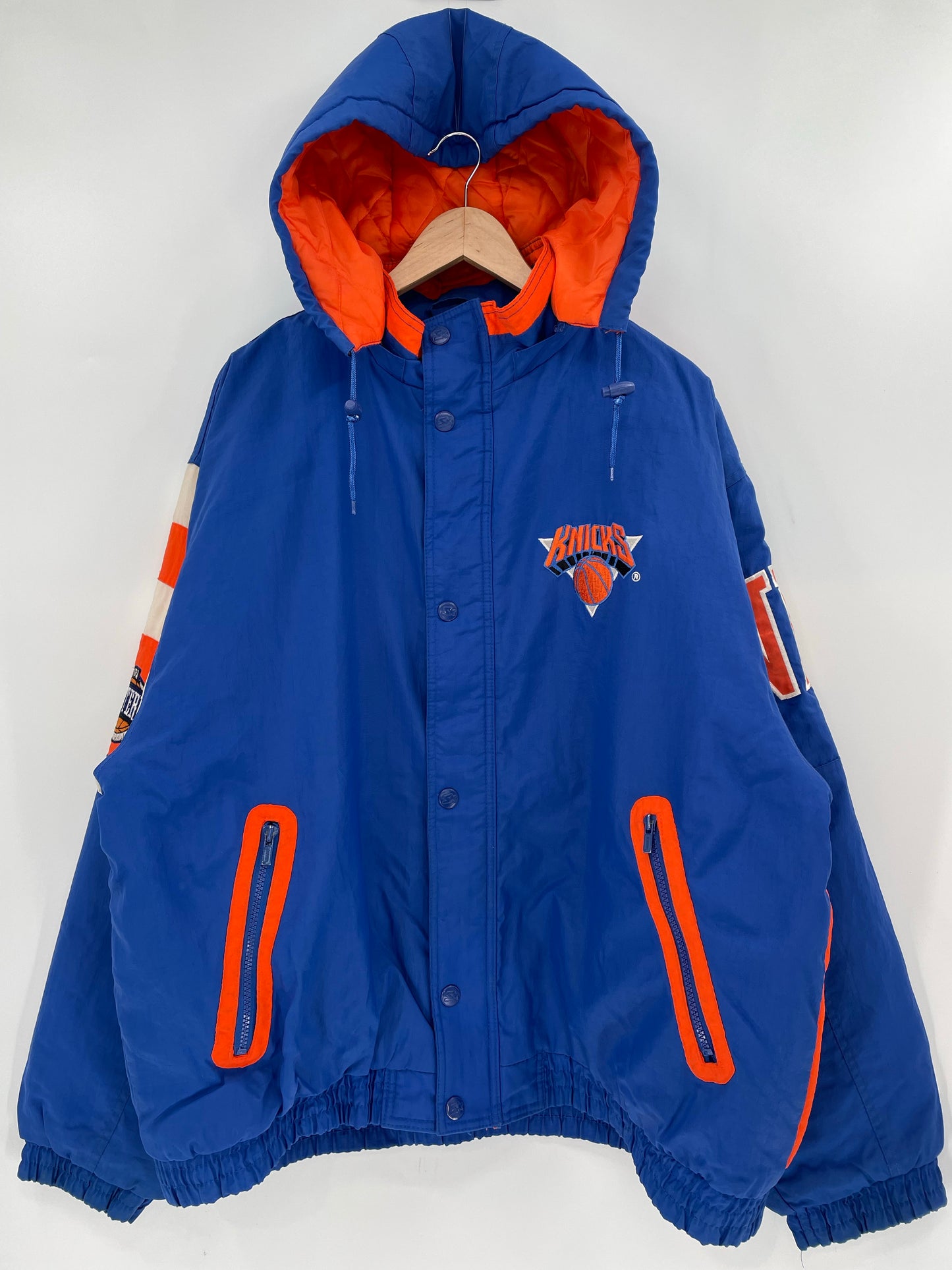 90's STARTER x NEW YORK KNICKS Size XL Vintage NFL Padded Nylon Jacket / K6268