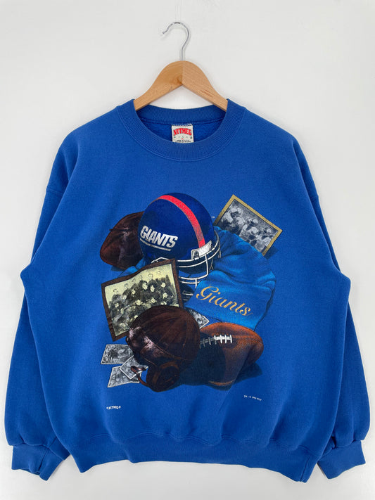 1994 NEW YORK GIANTS Made in USA Size XL Vintage NFL Sweat-shirt / A1997