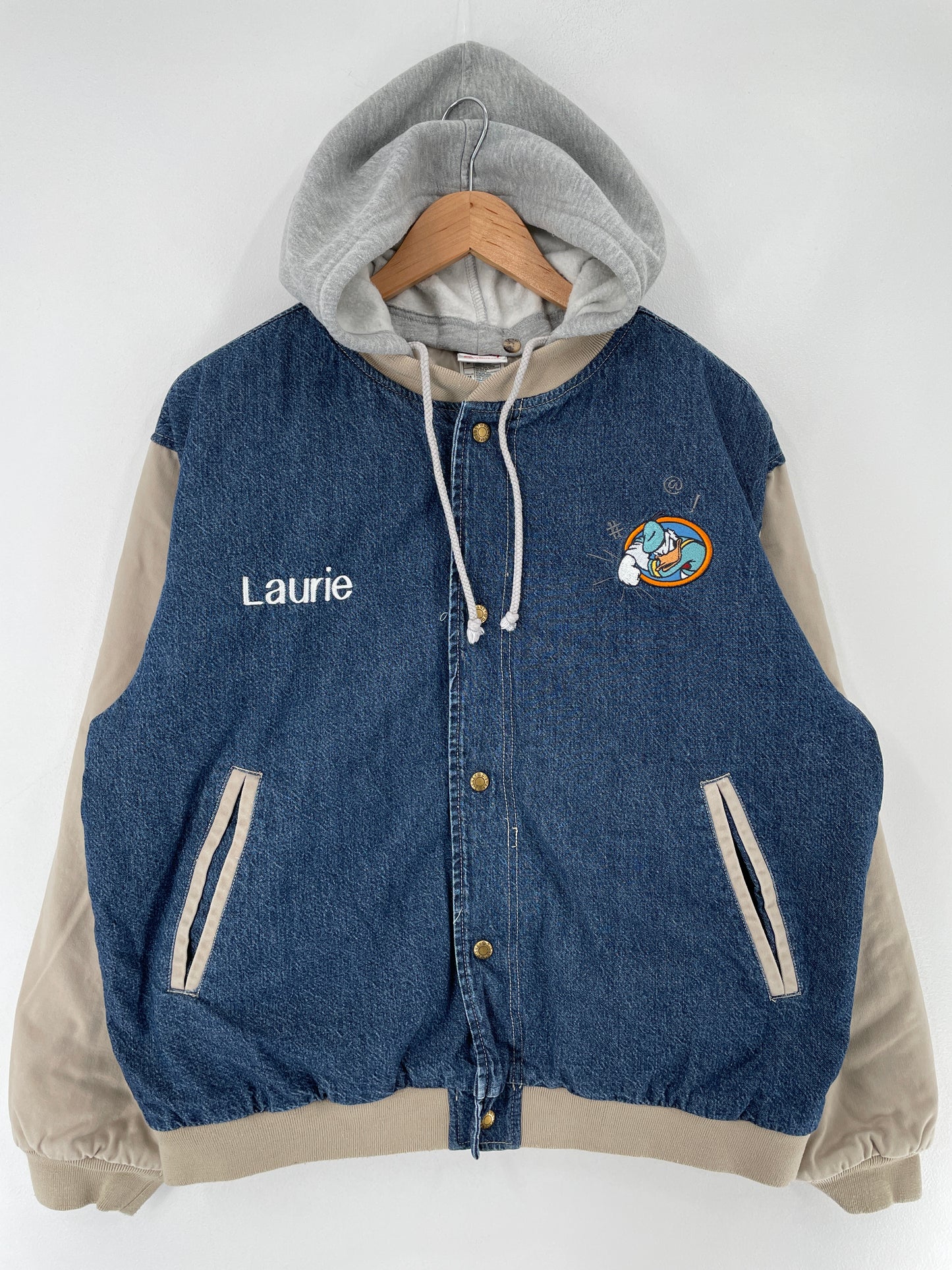 00' DISNEY DONALD DUCK Size M Vintage Denim Jacket / E5769J