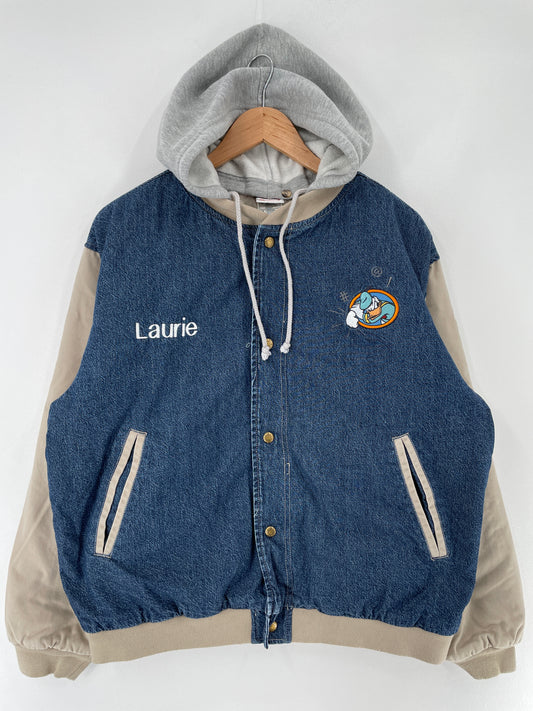 00' DISNEY DONALD DUCK Size M Vintage Denim Jacket / E5769J