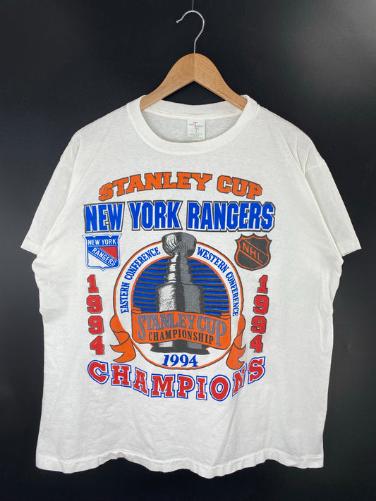 1994 NEW YORK RANGERS Size L Vintage NHL T-shirt / K9554