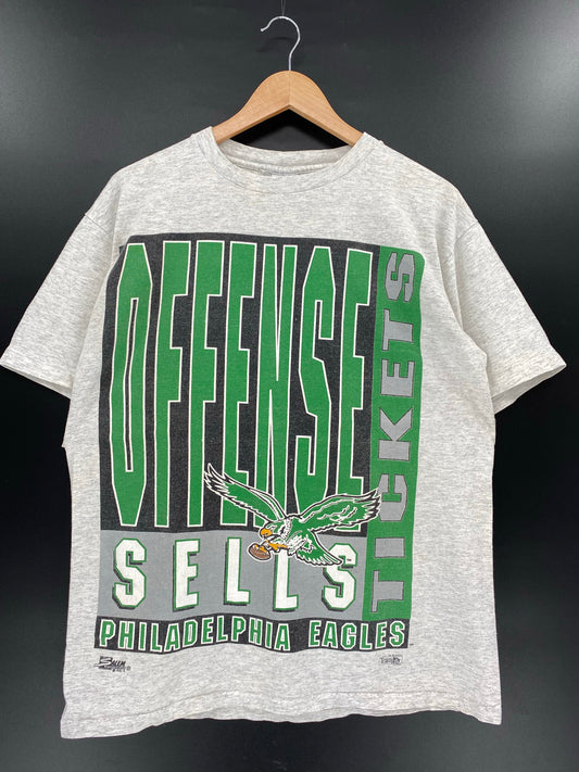 1992 PHILADELPHIA EAGLES Made in USA Size L Vintage NFL T-Shirts / K4825