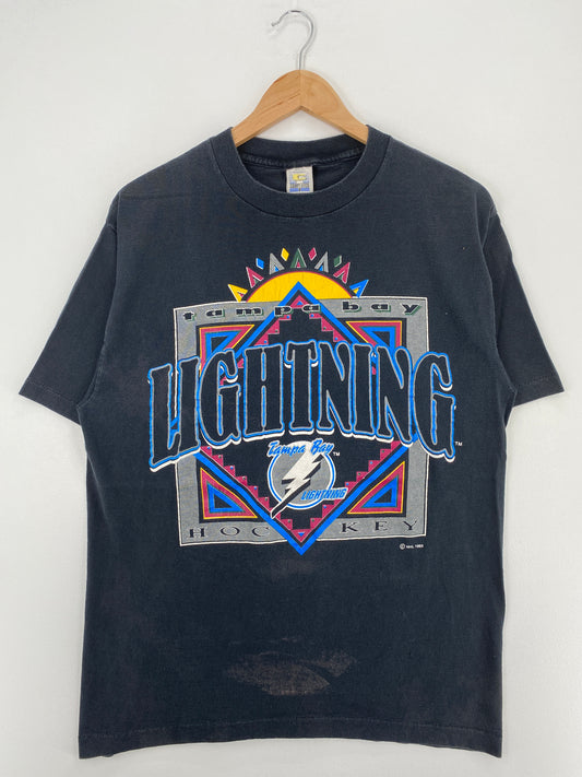 1993 TAMPA BAY LIGHTNING Made in USA Size L Vintage NHL T-shirt / A4529