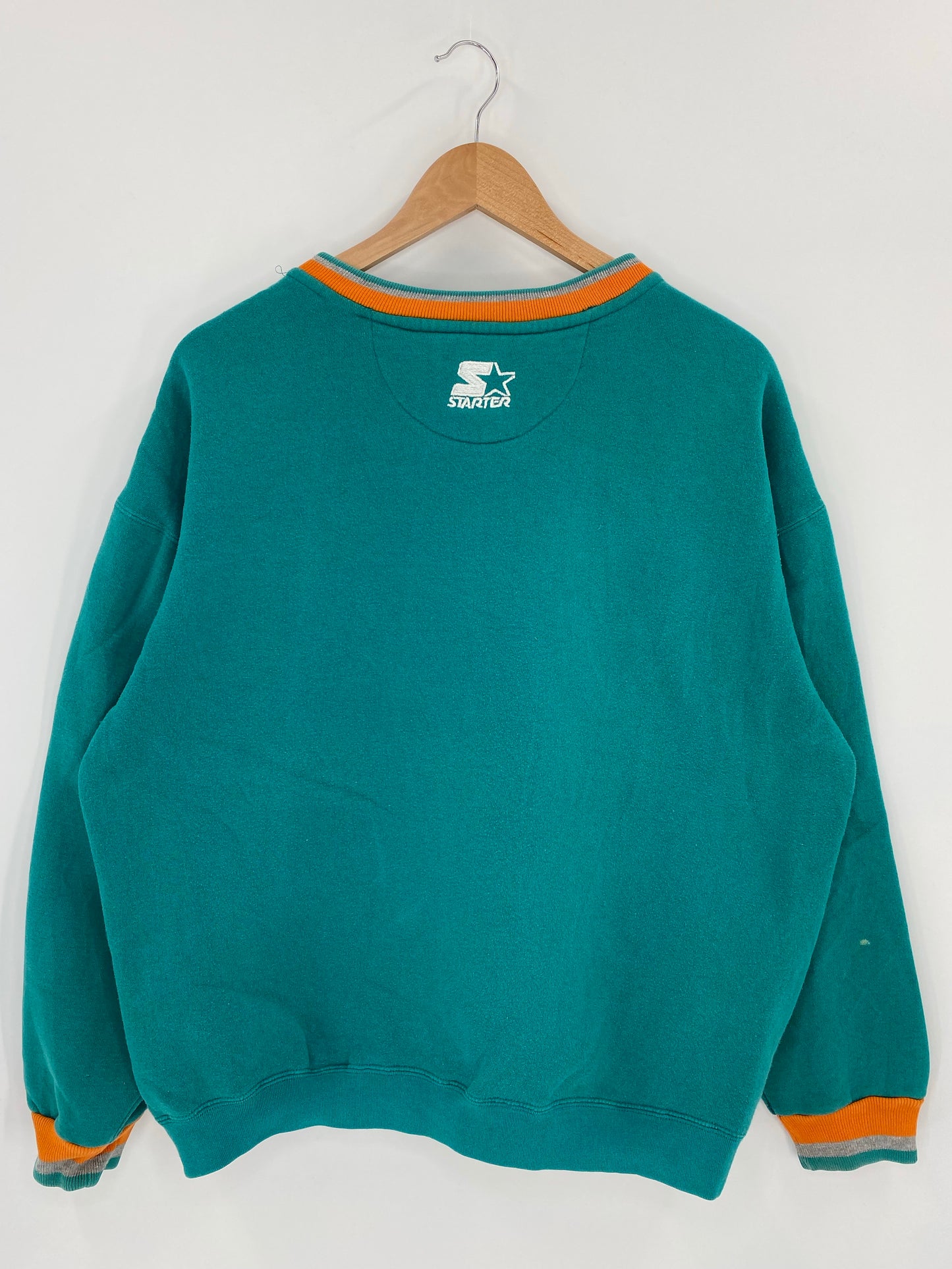 90’s STARTER x MIAMI DOLPHINS Size L Vintage NFL Sweat-Shirt / K6260
