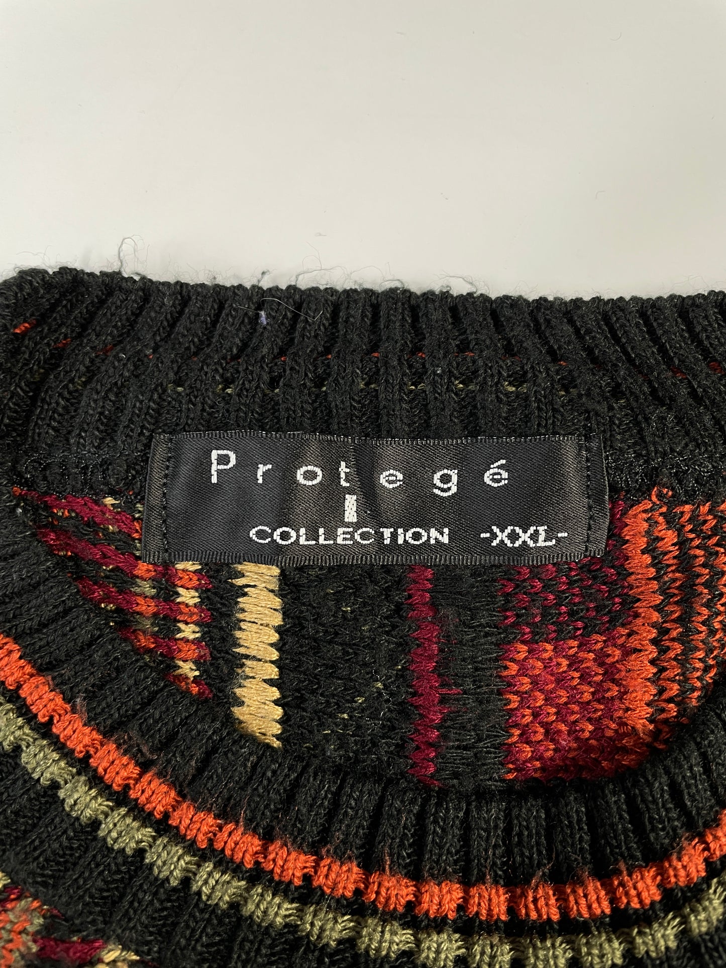 Vintage 3D COOGI- Style Made in USA Size XXL Knit Sweater / A8689