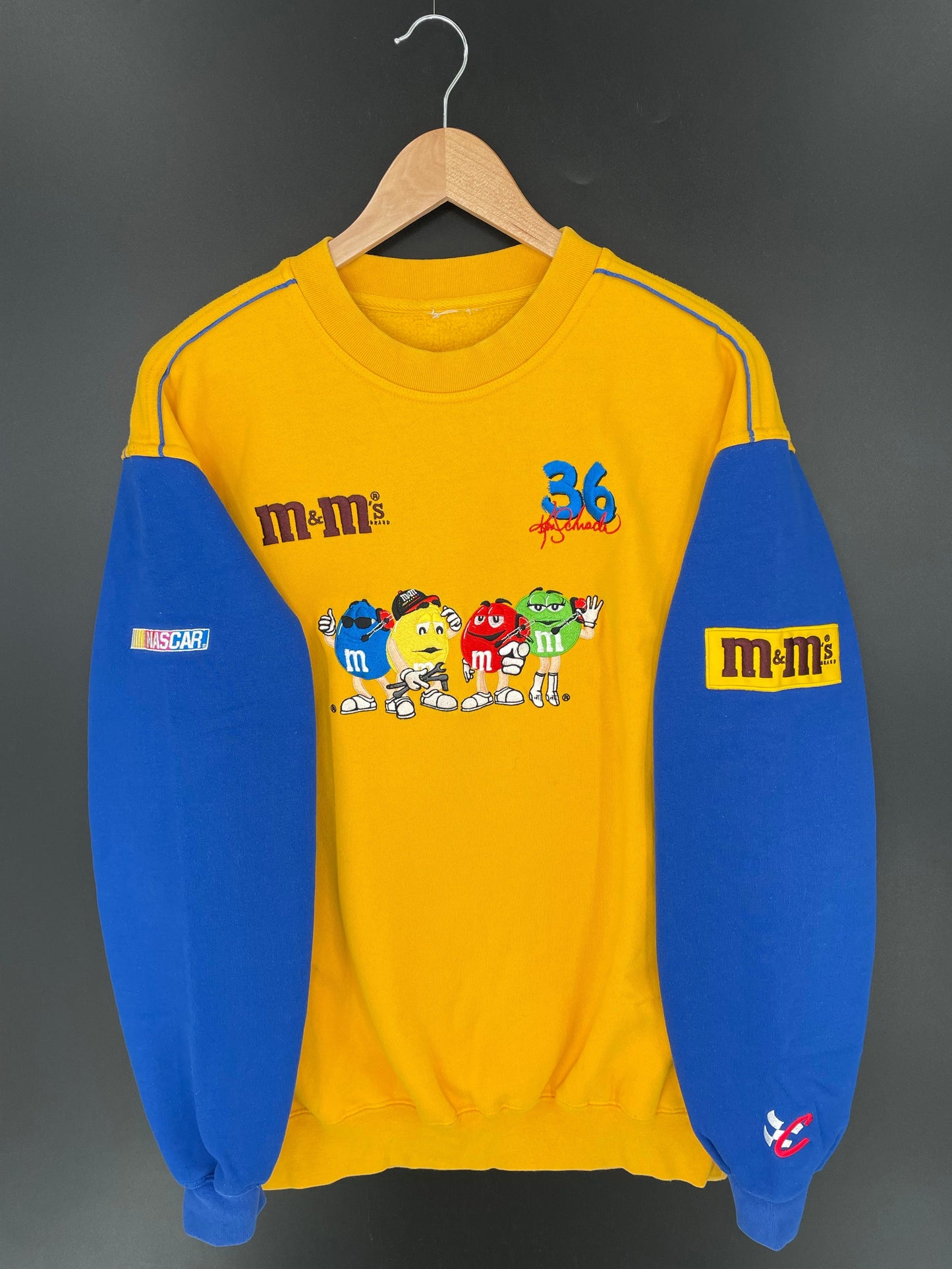 Vintage NASCAR x KEN SCHRADER x M&M’s Size Approx. XL Racing Sweat-shirt / A8608