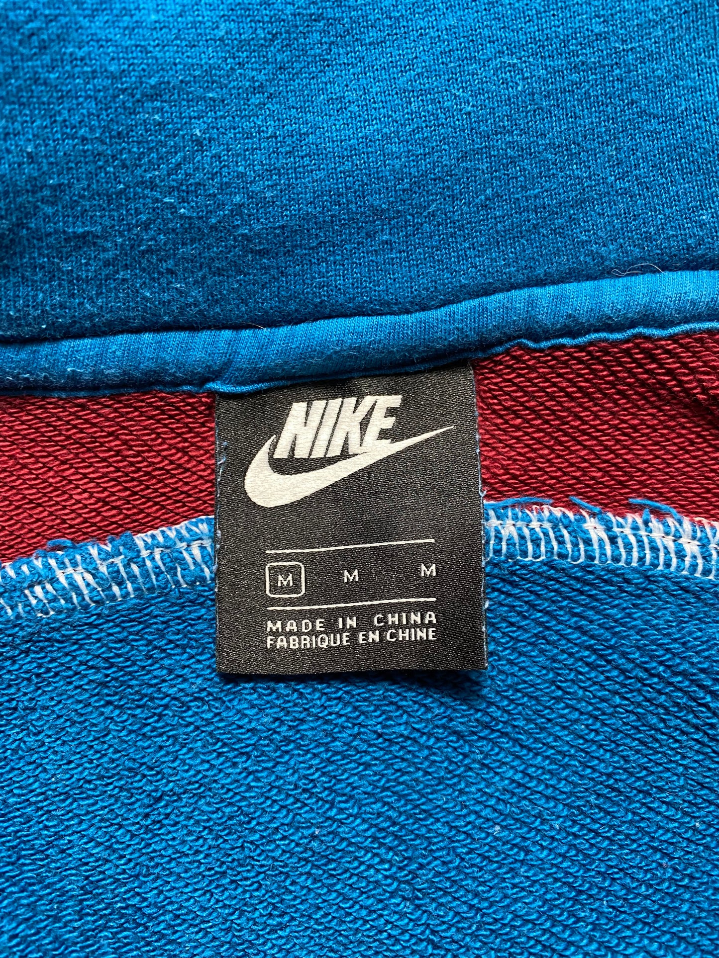 00' NIKE Size M Vintage Hoodie Half Zip-up Sweat-shirt / K7836