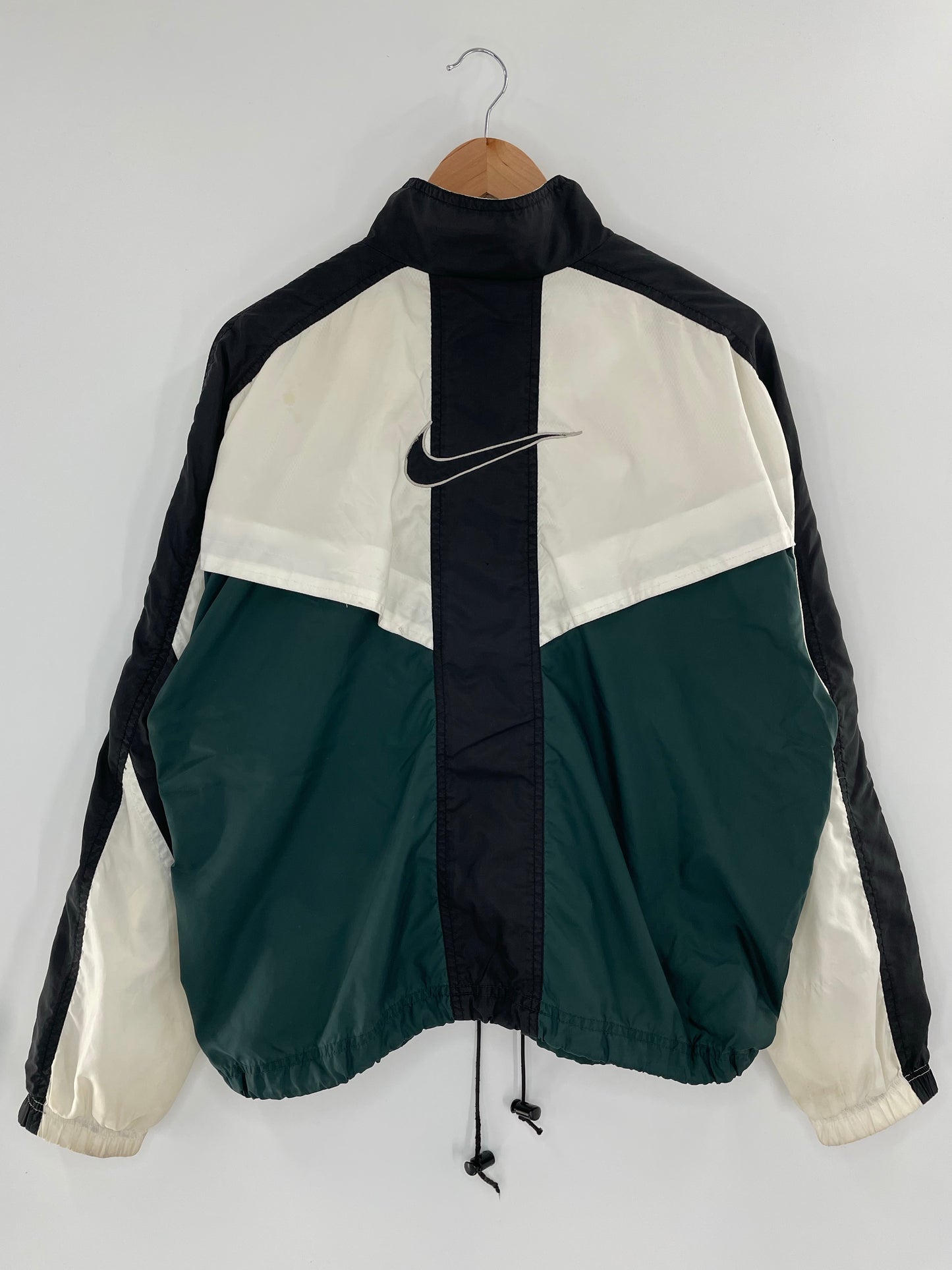 90's NIKE Size Ladies XL Vintage Zip-up Nylon Jacket / K5348