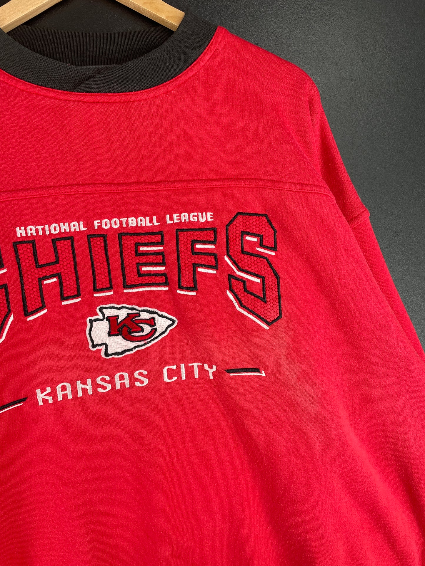 00' KANSAS CITY CHIEFS Size XL Vintage NFL Sweat-shirt / E3238S