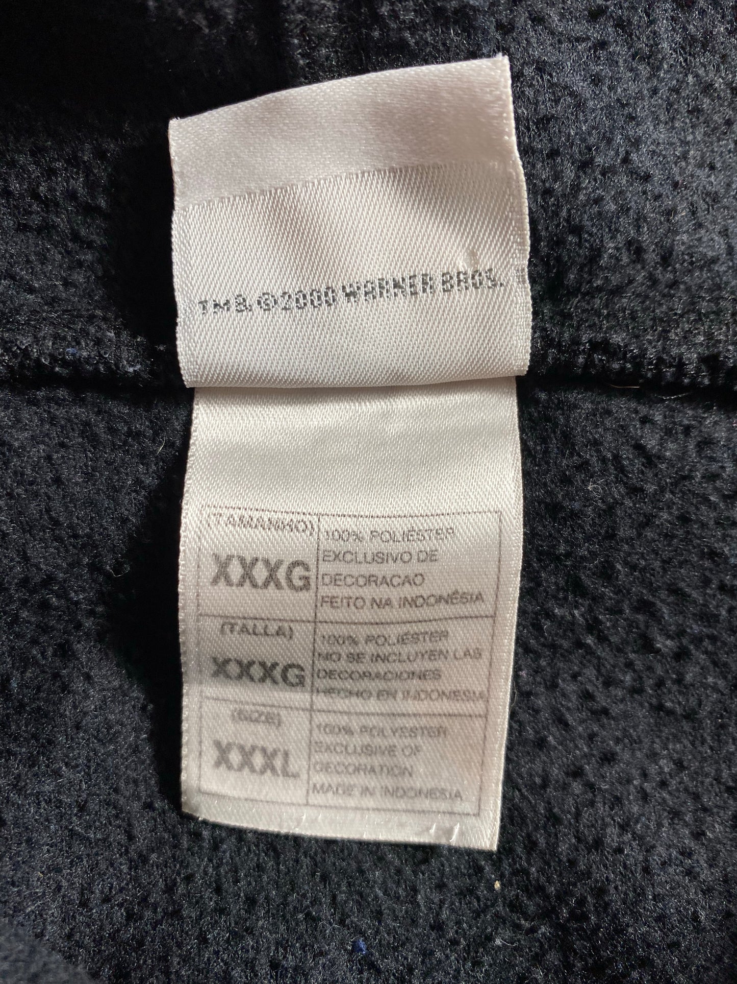 2000 LOONEY TUNES Size XXXL Vintage Hoodie Fleece Sweat-Shirt / K6129