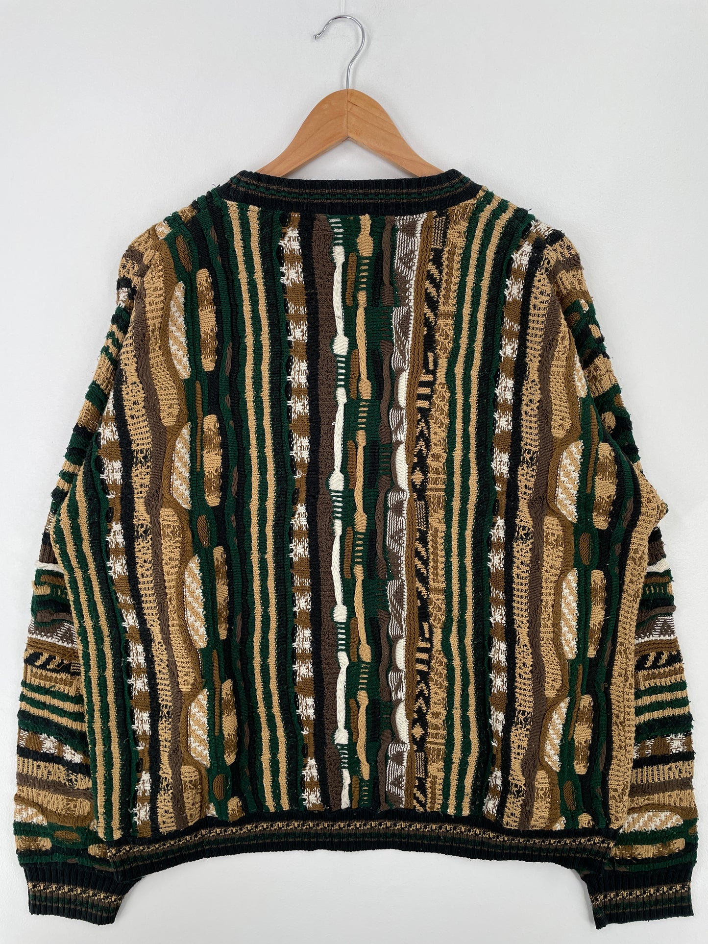 Vintage 3D COOGI- Style Made in USA Size XXL Knit Sweater / A8942
