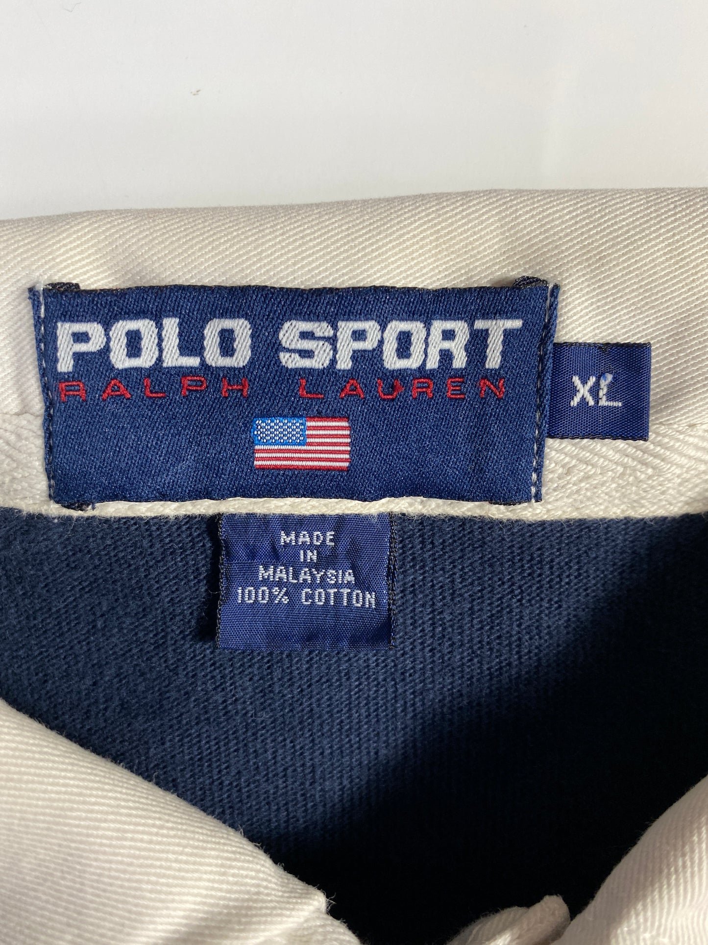 90’s POLO SPORT RALPH LAUREN Size XL Vintage Rugby-Shirt / A6196