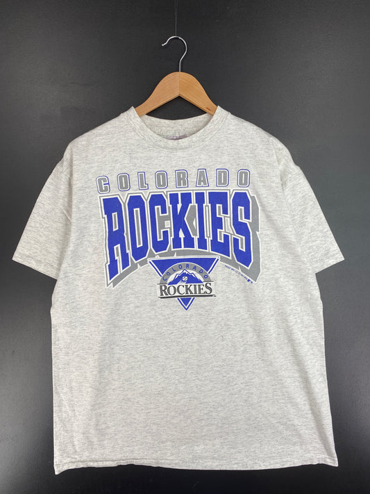 1991 COLORADO ROCKIES Made in USA Size XXL Vintage MLB T-Shirt / E4546T