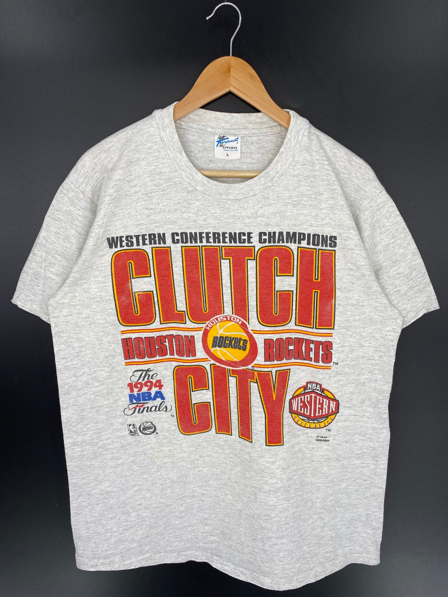 1994' HOUSTON ROCKETS Size L Vintage NBA T-Shirt / K7524