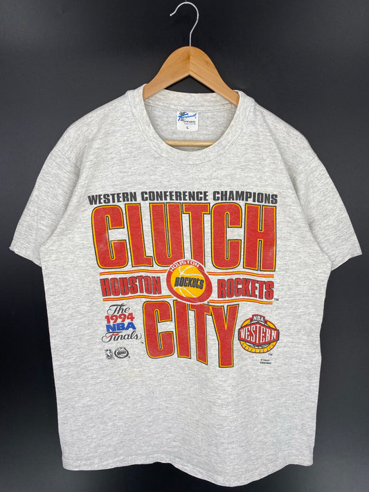 1994' HOUSTON ROCKETS Size L Vintage NBA T-Shirt / K7524