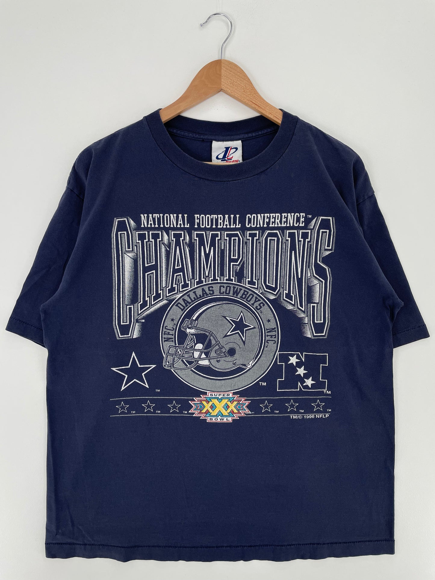 1996 DALLAS COWBOYS SUPER BOWL Made in USA Size L Vintage T-Shirt / A2107
