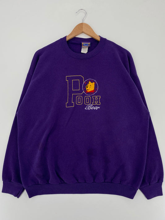 00’ DISNEY WINNIE THE POOH Made in USA Size XL Vintage Sweat-shirt / E3008S