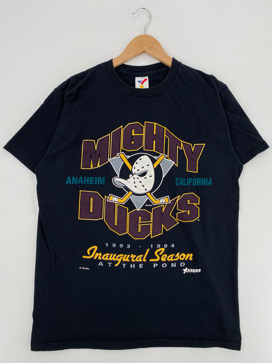 1993 ANAEIM MIGHTY DUCKS Made in USA Size L Vintage NHL T-Shirt / A5201