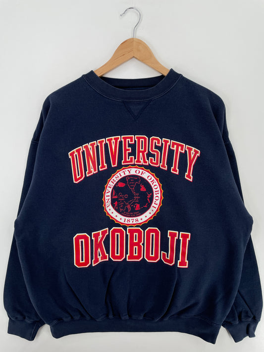 00' UNIVERSITY OKOBOJI Size XL Vintage College Sweat-Shirts / A4496