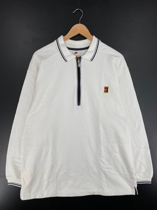 90’s NIKE Tennis Size L Vintage Half Zip Up Sweat shirt / E3706S
