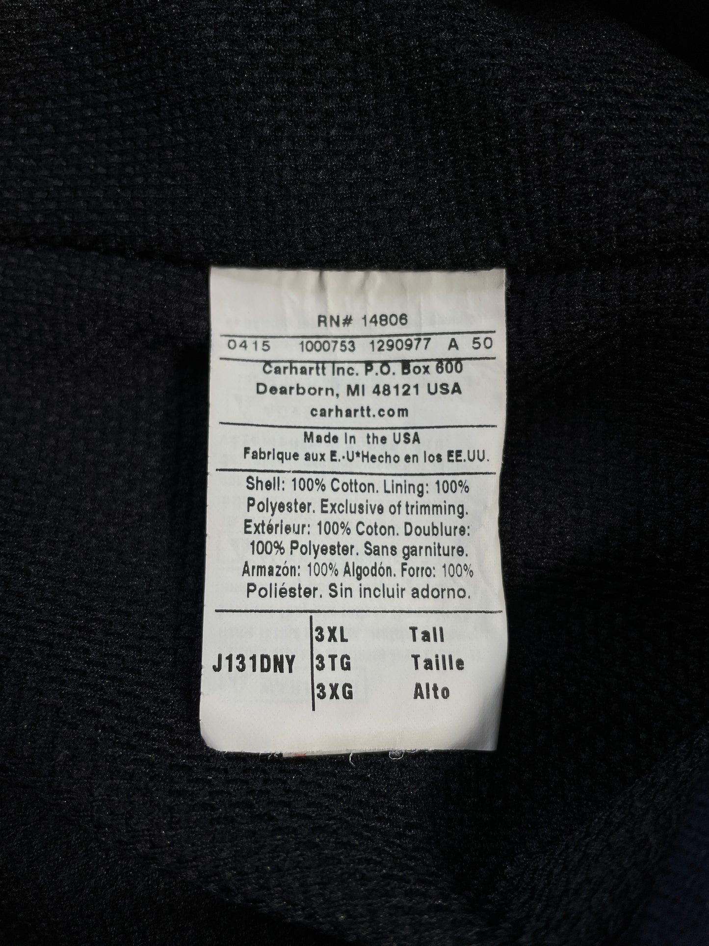 .Vintage CARHARTT Made in USA Size XXXL Hoodie Duck Jacket / A8734