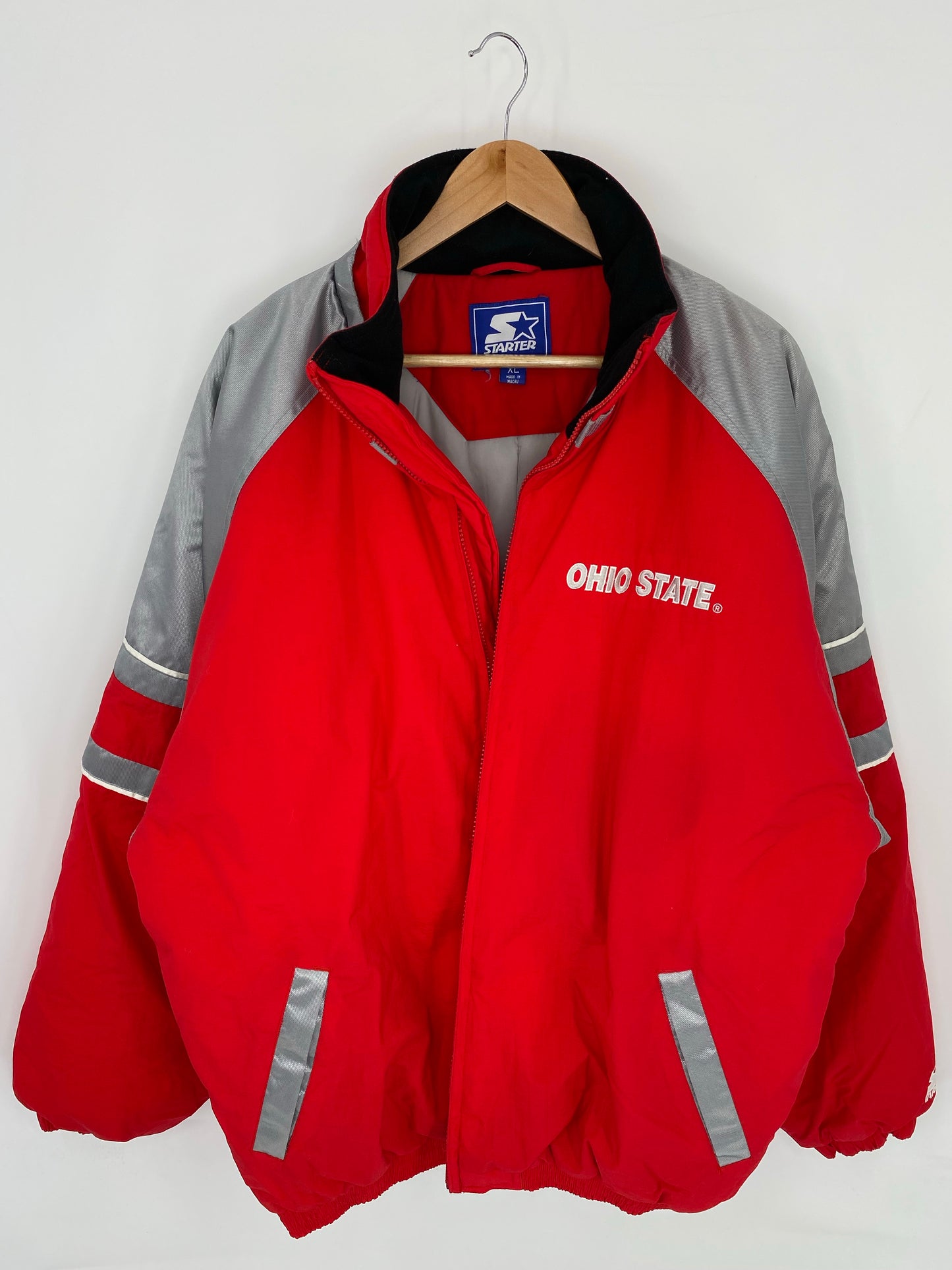 Vintage STARTER x OHIO STATE Size XL Nylon Padded Jacket / K8332