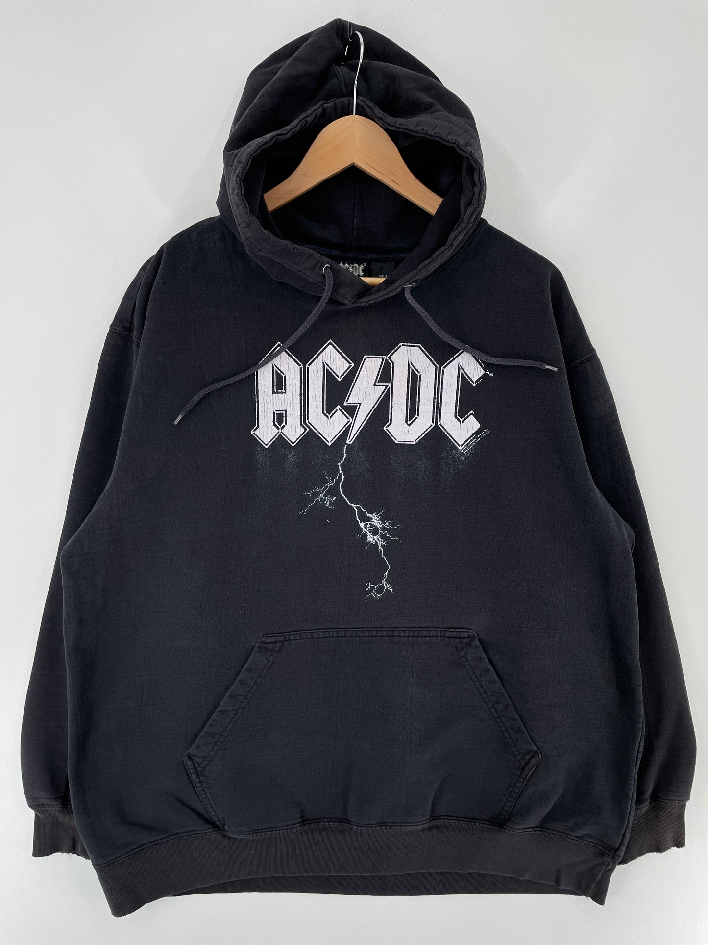 00' AC/DC Size L Vintage Music Hoodie Sweat-shirt / E6696S