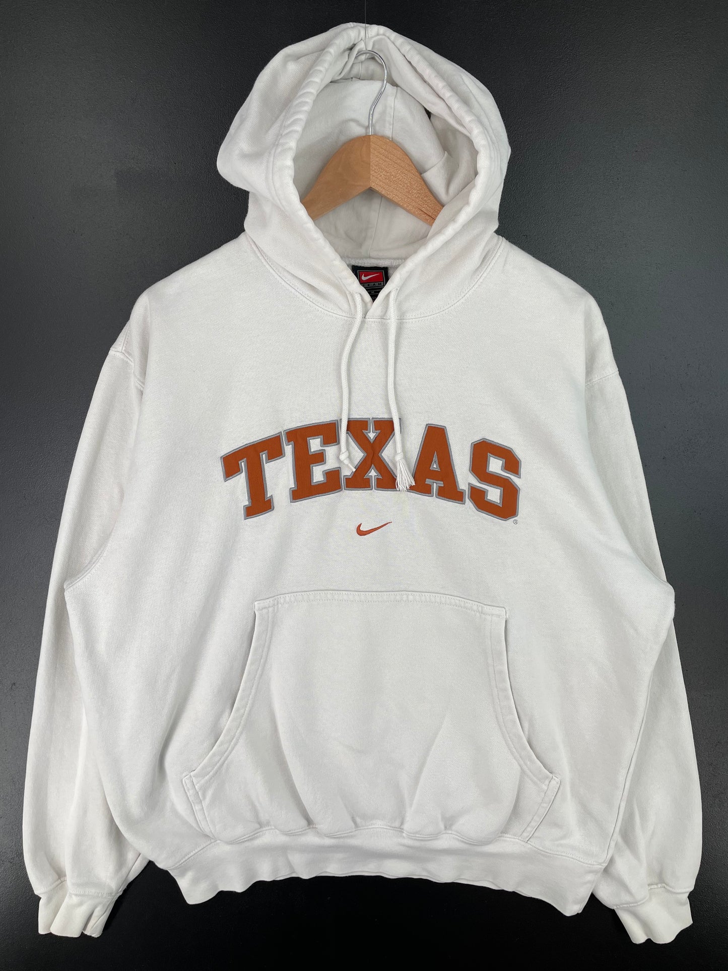 00' NIKE TEXAS Size L Vintage College Hoodie Sweat-shirt / A1384
