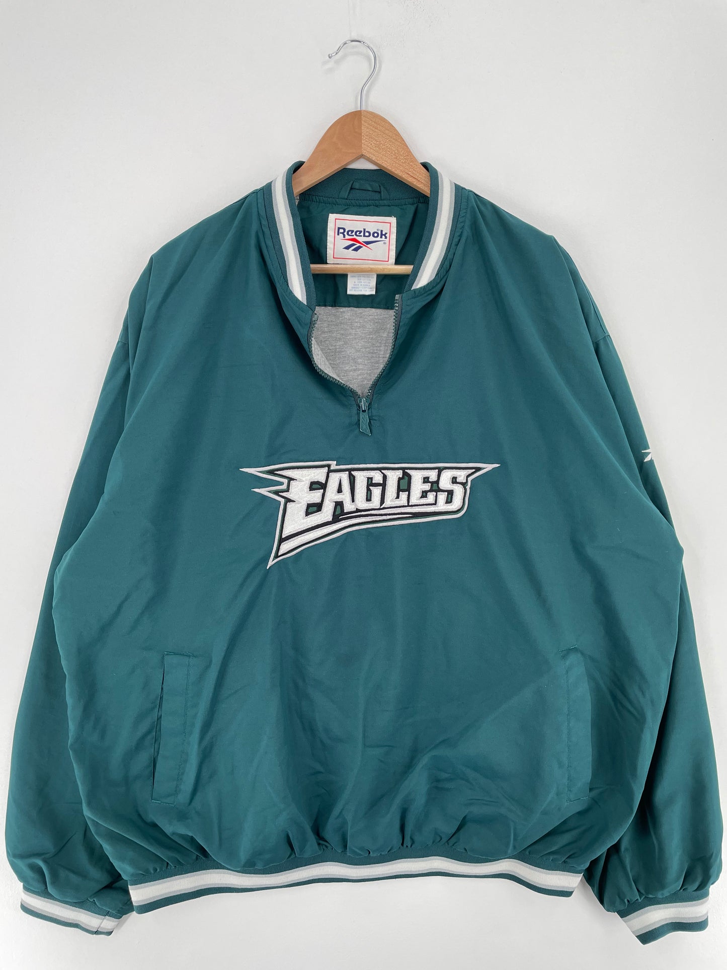 Vintage Reebok x PHILADELPHIA EAGLES Size XL NFL Nylon Jacket / A2531