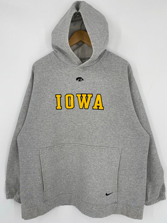 00’ NIKE IOWA HAWKEYES Size L Vintage Hoodie Sweat Shirts/ K5091