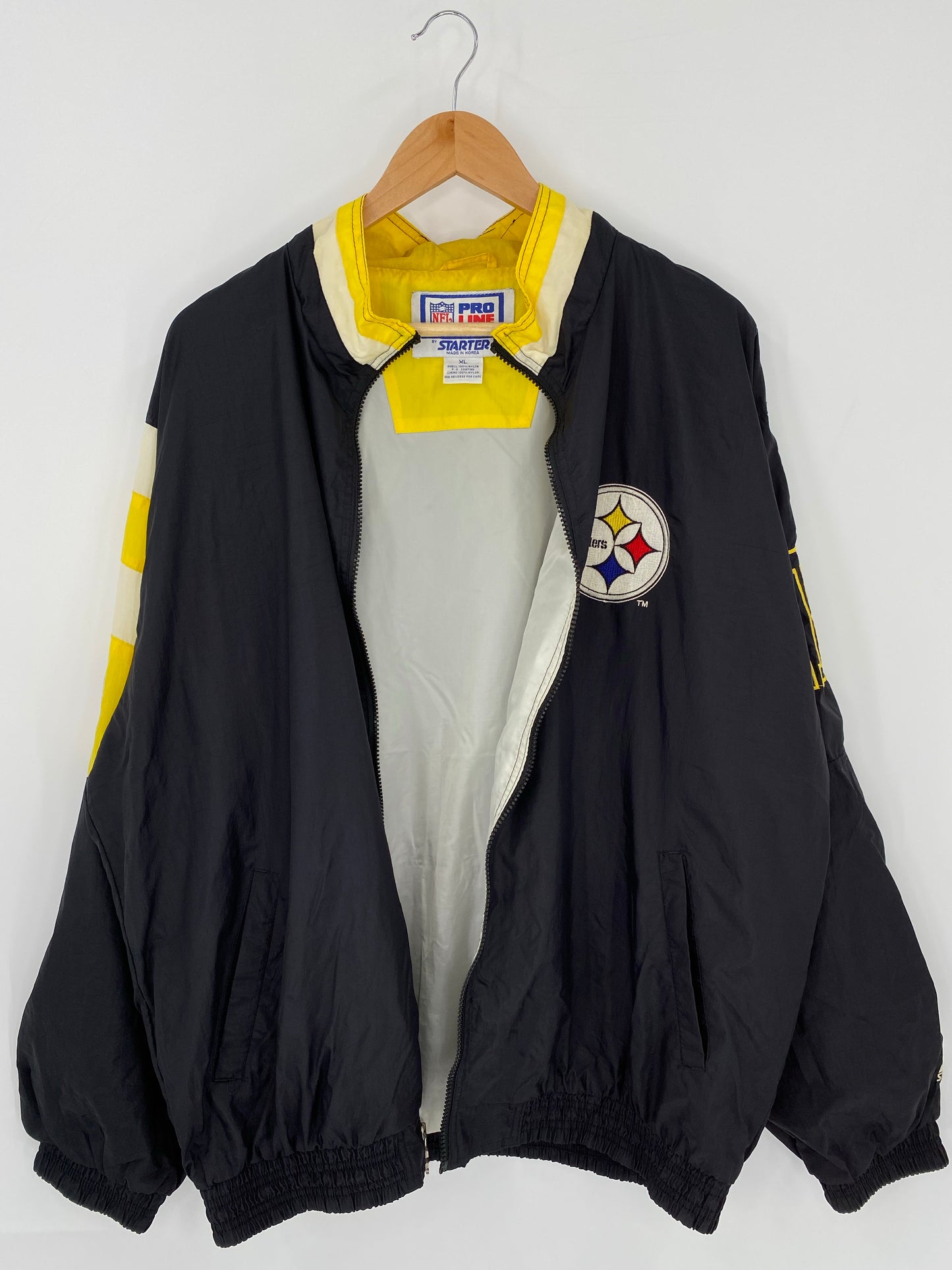 90’s STARTER x STEELERS Size XL NFL Nylon Jacket  / K5927