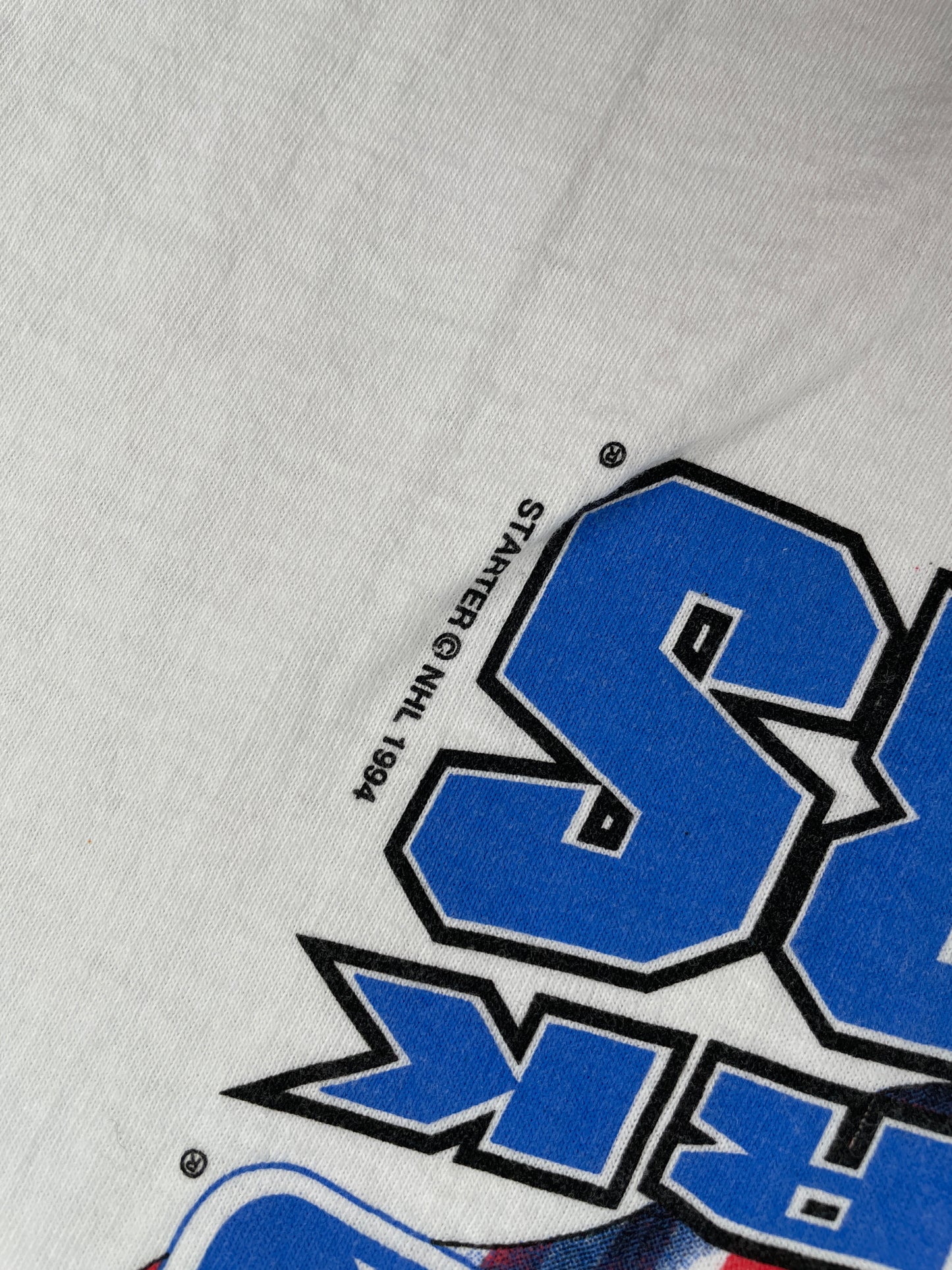 .19934 STARTER x NEW YORK RANGERS STANLEY CUP Made in USA Size XL Vintage NHL T-Shirt / E2880T