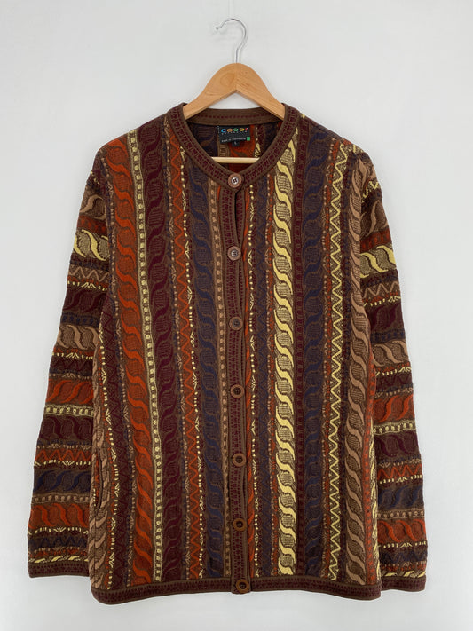 Vintage 3D COOGI Size Ladies L Wool Knit Sweater / E961