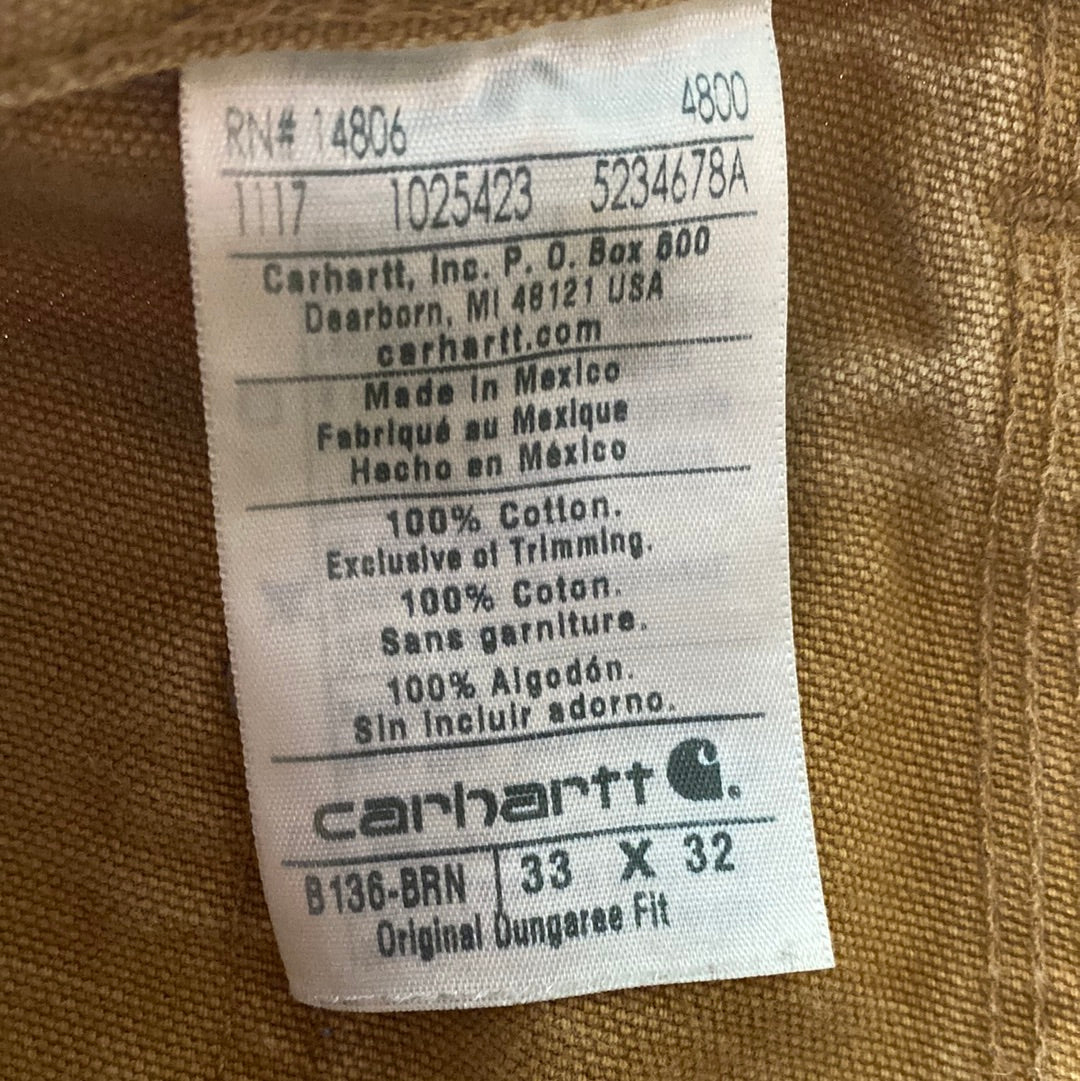 Vintage CARHARTT Size W32xL30 Double Knee Duck Pants / A5262