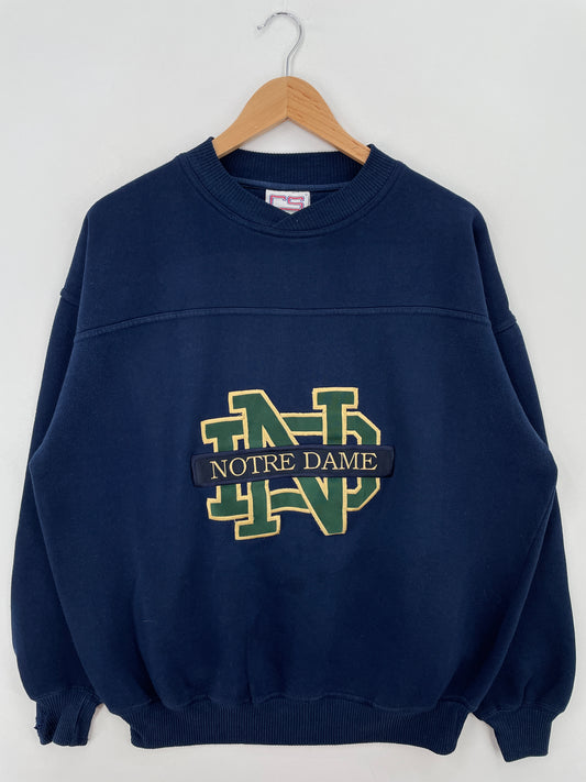00' NOTRE DAME Size L Vintage College Sweat-Shirt / A6865