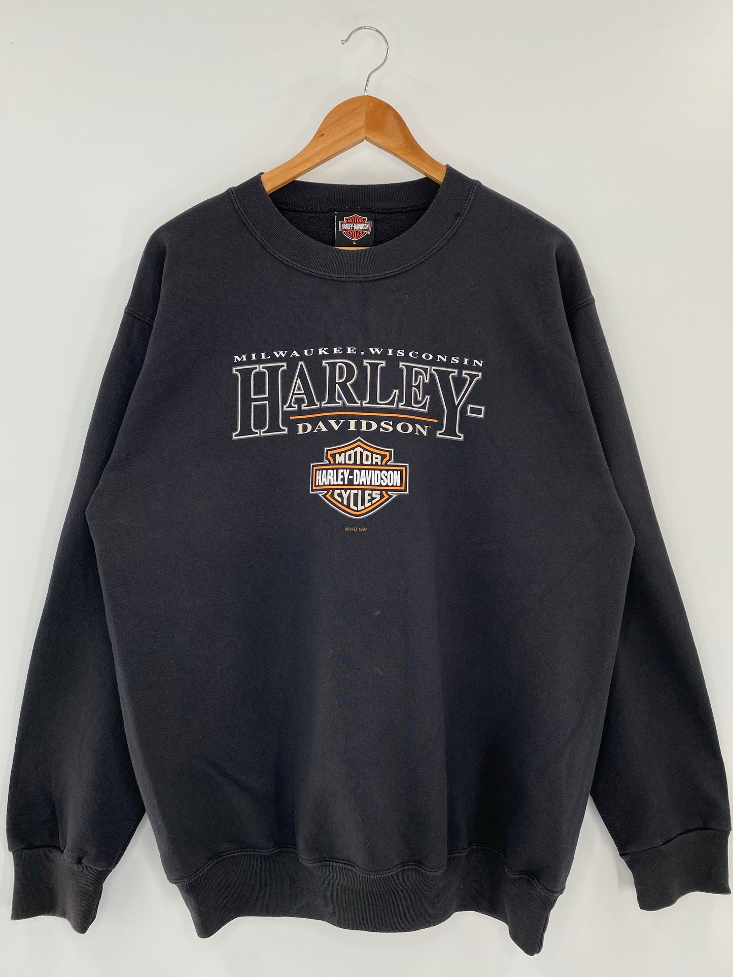 1997 HARLEY DAVIDSON Size L Vintage Sweat-Shirt / K4316