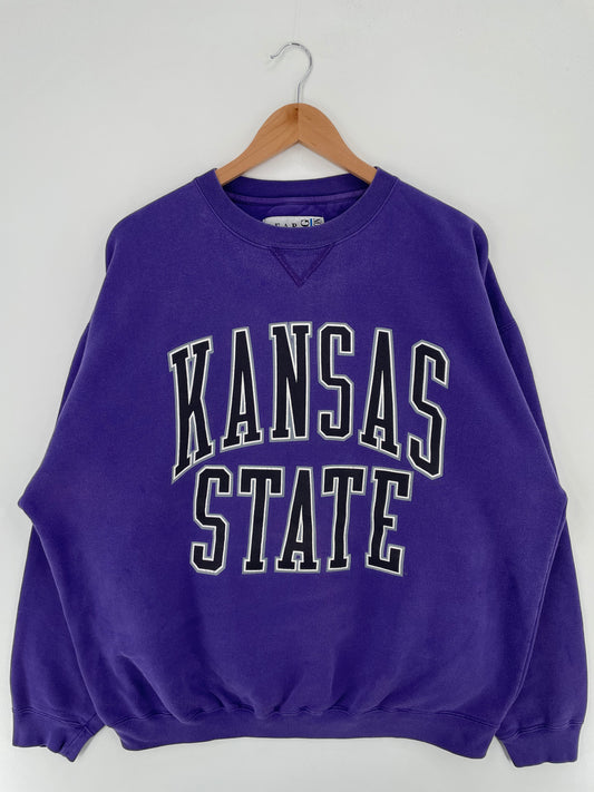 00' KANSAS STATE Size XXL Vintage College Sweat-shirt / A3261